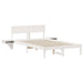 Cadru de pat cu headboard Alb 140 x 190 cm Lemn de pin masiv - WALTI WALTI