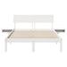Cadru de pat cu headboard Alb 135 x 190 cm Lemn de pin masiv - WALTI WALTI