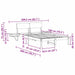 Cadru de pat Maroniu cerat 135 x 190 cm Lemn de pin masiv - WALTI WALTI