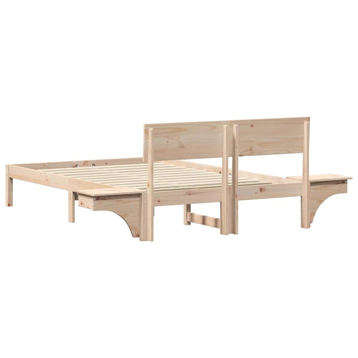 Cadru de pat cu headboard Maro 120 x 190 cm Lemn de pin masiv - WALTI WALTI