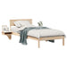Cadru de pat cu headboard Maro 100 x 200 cm Lemn de pin masiv - WALTI WALTI