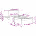 Cadru de pat cu headboard Maro 100 x 200 cm Lemn de pin masiv - WALTI WALTI
