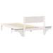 Cadru de pat cu headboard Alb 100 x 200 cm Lemn de pin masiv - WALTI WALTI