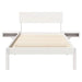 Cadru de pat cu headboard Alb 90 x 200 cm Lemn de pin masiv - WALTI WALTI