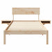 Cadru de pat cu headboard Maro 80 x 200 cm Lemn de pin masiv - WALTI WALTI