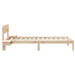 Cadru de pat cu headboard Maro 80 x 200 cm Lemn de pin masiv - WALTI WALTI