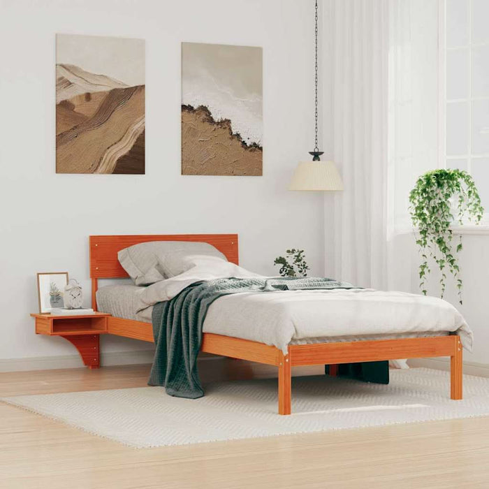 Cadru de pat Maroniu cerat 80 x 200 cm Lemn de pin masiv - WALTI WALTI