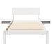 Cadru de pat cu headboard Alb 90 x 190 cm Lemn de pin masiv - WALTI WALTI