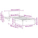 Cadru de pat cu headboard Alb 90 x 190 cm Lemn de pin masiv - WALTI WALTI