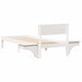Cadru de pat cu headboard Alb 75 x 190 cm Lemn de pin masiv - WALTI WALTI