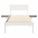 Cadru de pat cu headboard Alb 75 x 190 cm Lemn de pin masiv - WALTI WALTI