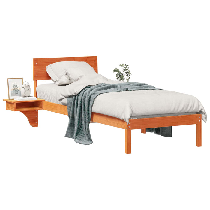 Cadru de pat Maroniu cerat 75 x 190 cm Lemn de pin masiv - WALTI WALTI