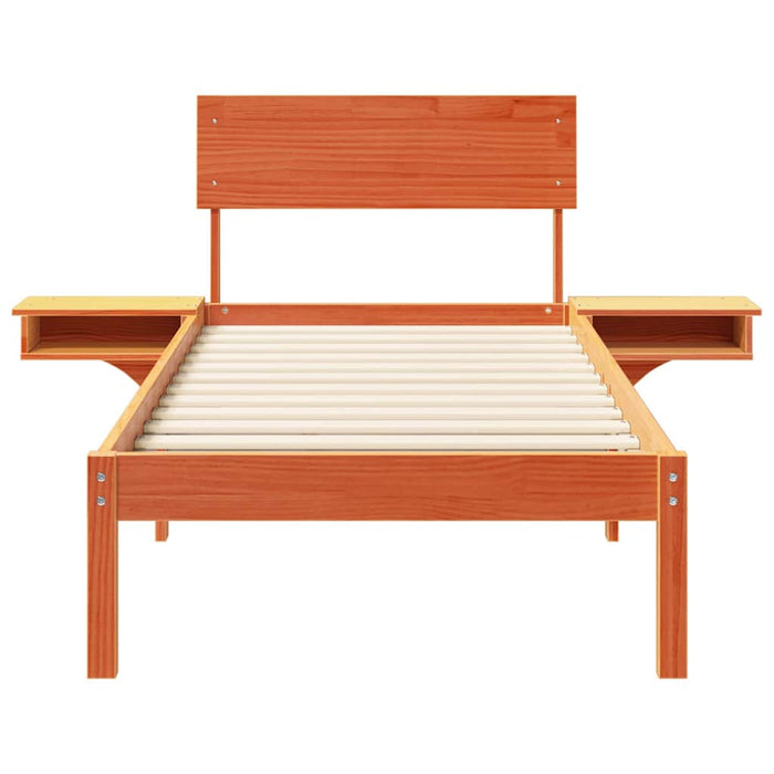 Cadru de pat Maroniu cerat 75 x 190 cm Lemn de pin masiv - WALTI WALTI