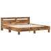 Cadru de pat Lemn vechi 203 x 185 x 70 cm Lemn compozit - WALTI WALTI