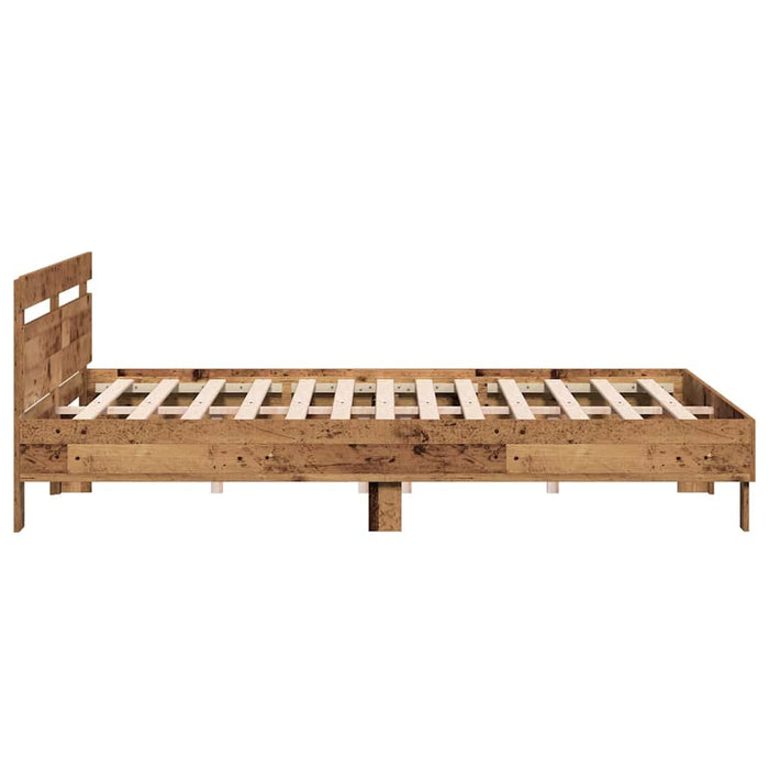 Cadru de pat Lemn vechi 203 x 185 x 70 cm Lemn compozit - WALTI WALTI