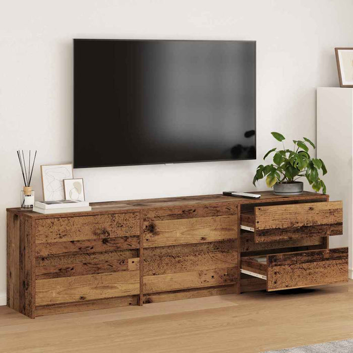 Cabinet TV cu lumini cu bandă LED cu sertar cu depozitare Maro 180 x 34 x 50 cm - WALTI WALTI