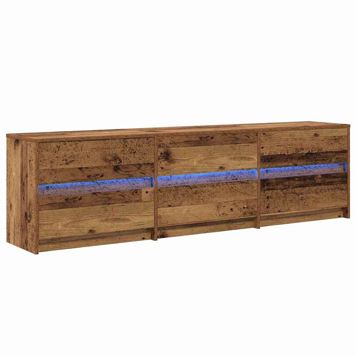 Cabinet TV cu lumini cu bandă LED cu sertar cu depozitare Maro 180 x 34 x 50 cm - WALTI WALTI