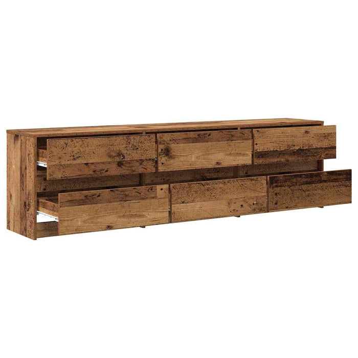 Cabinet TV cu lumini cu bandă LED cu sertar cu depozitare Maro 180 x 34 x 50 cm - WALTI WALTI
