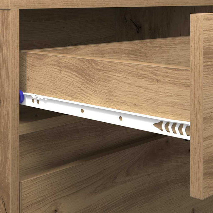 Cabinet TV cu lumini cu bandă LED cu sertar cu depozitare Maro 181 x 34 x 50 cm - WALTI WALTI