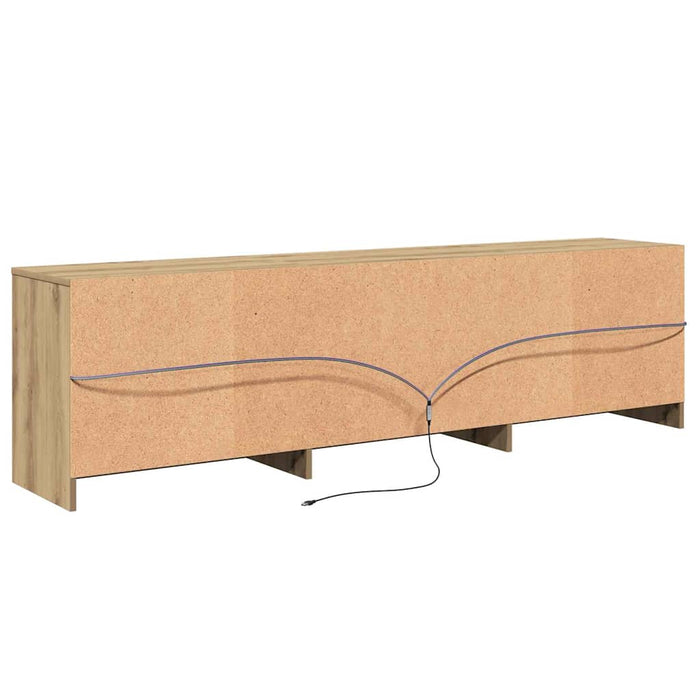 Cabinet TV cu lumini cu bandă LED cu sertar cu depozitare Maro 181 x 34 x 50 cm - WALTI WALTI