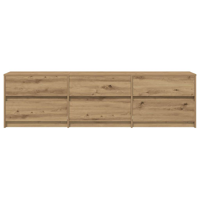 Cabinet TV cu lumini cu bandă LED cu sertar cu depozitare Maro 181 x 34 x 50 cm - WALTI WALTI