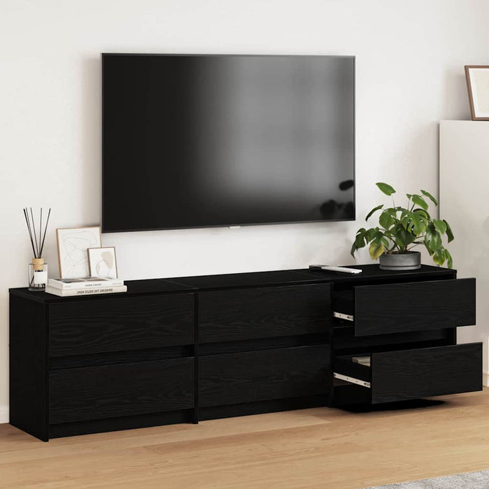 Cabinet TV Negru 182 x 34 x 50 cm Lemn compozit - WALTI WALTI