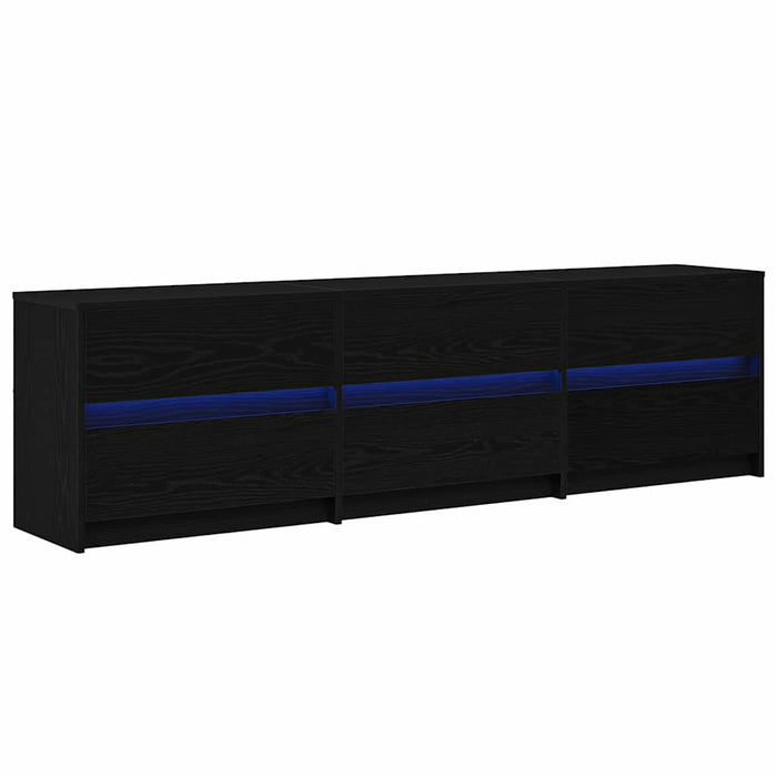 Cabinet TV Negru 182 x 34 x 50 cm Lemn compozit - WALTI WALTI