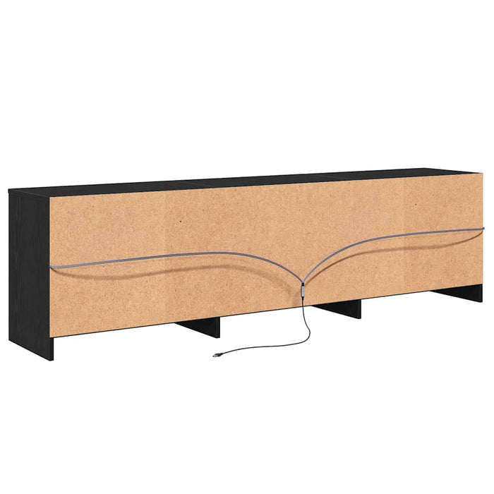 Cabinet TV Negru 182 x 34 x 50 cm Lemn compozit - WALTI WALTI