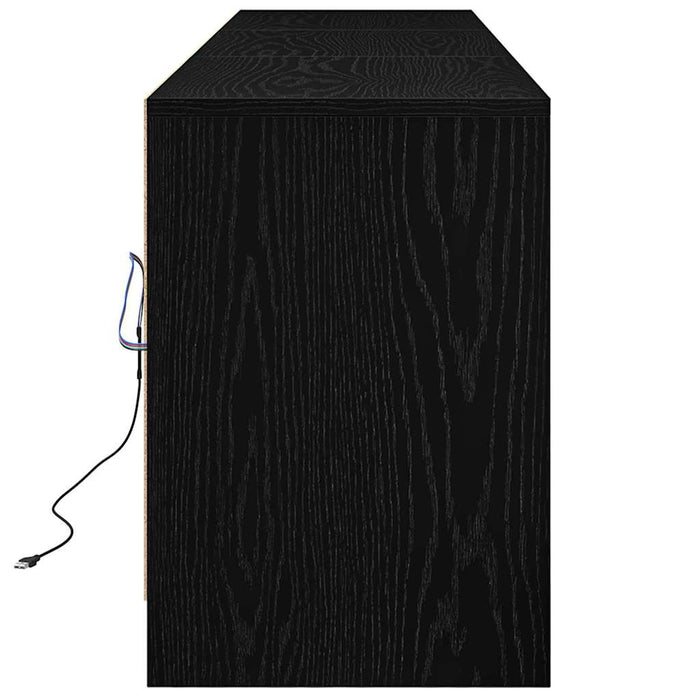 Cabinet TV Negru 182 x 34 x 50 cm Lemn compozit - WALTI WALTI