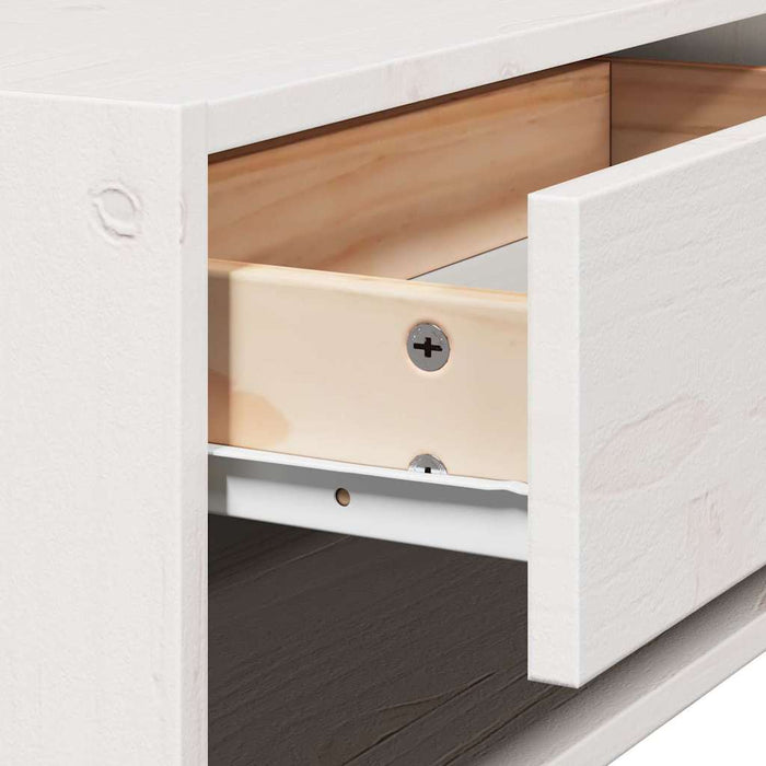 Noptieră 2 pcs Alb 50 x 32,5 x 24 cm Lemn masiv de pin - WALTI WALTI