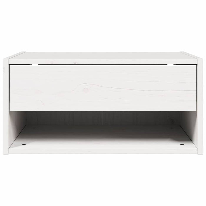 Noptieră 2 pcs Alb 50 x 32,5 x 24 cm Lemn masiv de pin - WALTI WALTI