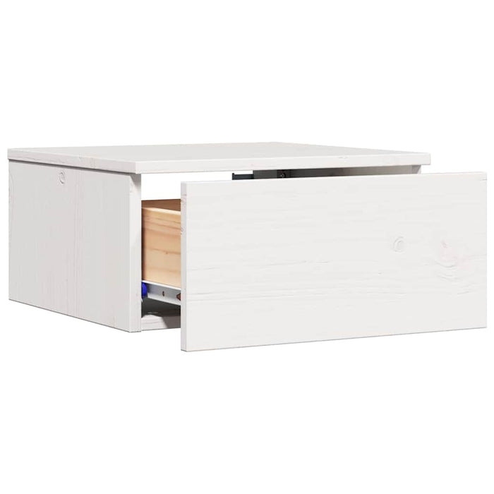 Noptieră cu sertar Alb 37 x 35 x 18,5 cm Lemn masiv de pin - WALTI WALTI