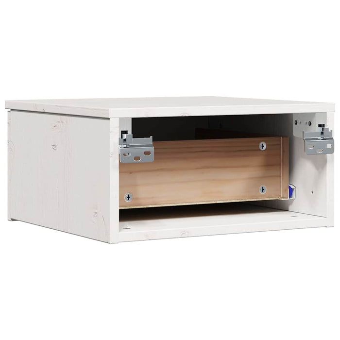 Noptieră cu sertar Alb 37 x 35 x 18,5 cm Lemn masiv de pin - WALTI WALTI