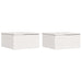 Noptieră 2 pcs Alb 37 x 35 x 18,5 cm Lemn masiv de pin - WALTI WALTI