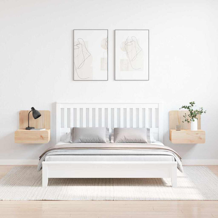 Noptieră 2 pcs Maro 44 x 32,5 x 40 cm Lemn masiv de pin - WALTI WALTI