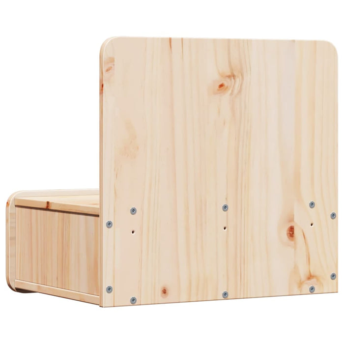 Noptieră 2 pcs Maro 44 x 32,5 x 40 cm Lemn masiv de pin - WALTI WALTI