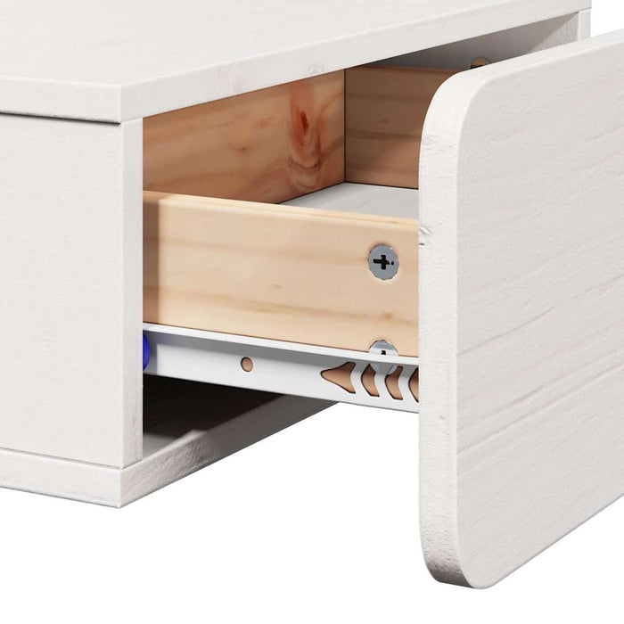 Noptieră 2 pcs Alb 44 x 32,5 x 40 cm Lemn masiv de pin - WALTI WALTI