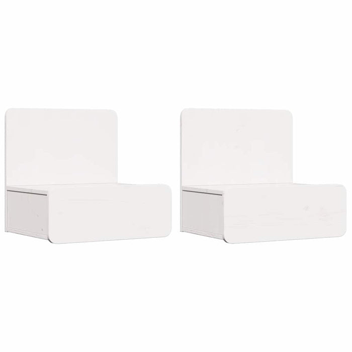 Noptieră 2 pcs Alb 44 x 32,5 x 40 cm Lemn masiv de pin - WALTI WALTI