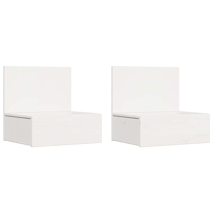 Noptieră 2 pcs Alb 42 x 32,5 x 40 cm Lemn masiv de pin - WALTI WALTI