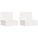 Noptieră 2 pcs Alb 42 x 32,5 x 40 cm Lemn masiv de pin - WALTI WALTI