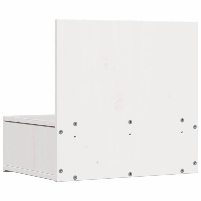 Noptieră 2 pcs Alb 42 x 32,5 x 40 cm Lemn masiv de pin - WALTI WALTI