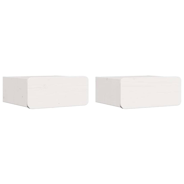 Noptieră 2 pcs Alb 39 x 34 x 16,5 cm Lemn masiv de pin - WALTI WALTI