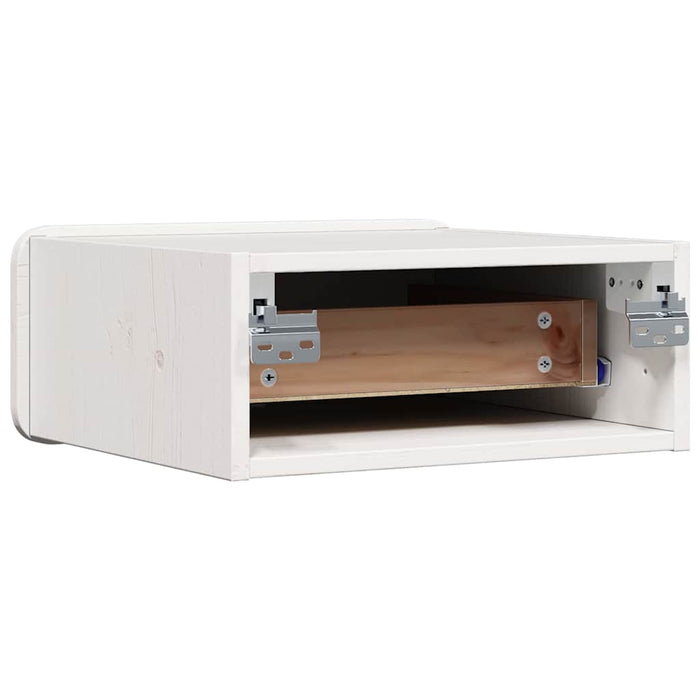 Noptieră 2 pcs Alb 39 x 34 x 16,5 cm Lemn masiv de pin - WALTI WALTI