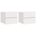 Noptieră cu sertar 2 pcs Alb 39 x 34 x 33 cm Lemn masiv de pin - WALTI WALTI