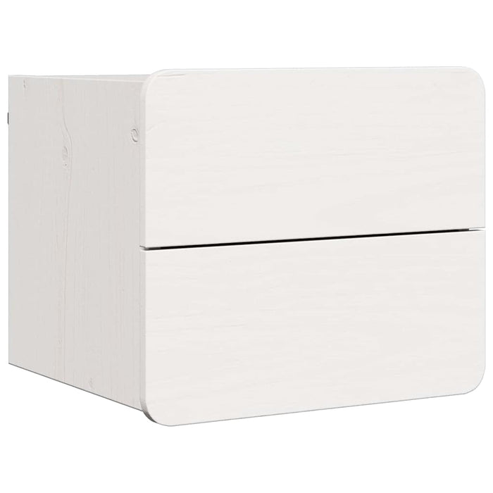 Noptieră cu sertar 2 pcs Alb 39 x 34 x 33 cm Lemn masiv de pin - WALTI WALTI