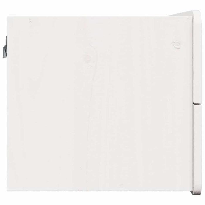 Noptieră cu sertar 2 pcs Alb 39 x 34 x 33 cm Lemn masiv de pin - WALTI WALTI