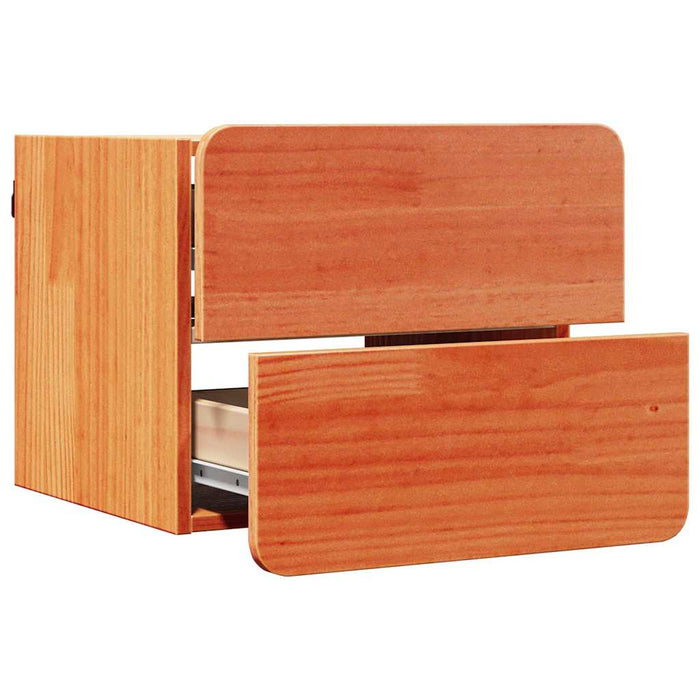 Noptieră Maroniu cerat 39 x 34 x 33 cm Lemn masiv de pin - WALTI WALTI