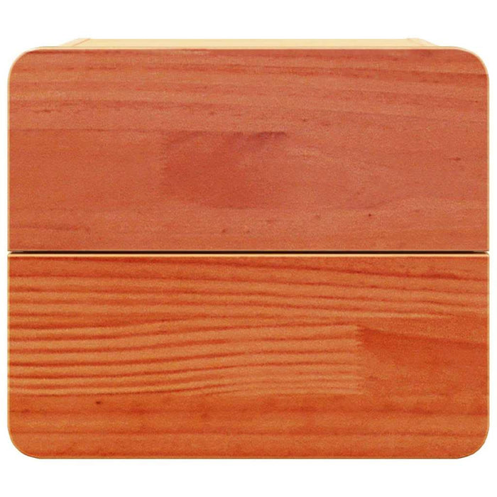 Noptieră cu sertar 2 pcs Maro 39 x 34 x 33 cm Lemn masiv de pin - WALTI WALTI
