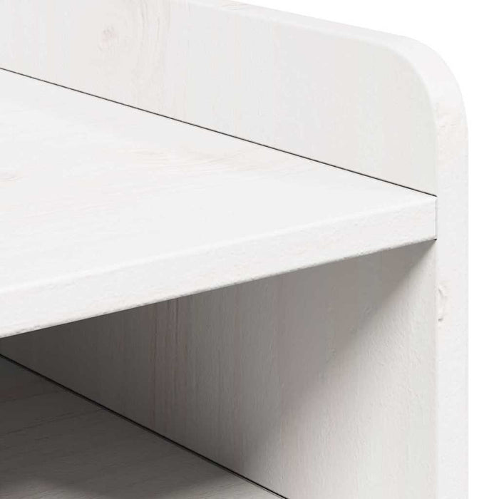 Noptieră 2 pcs Alb 38 x 36 x 29,5 cm Lemn masiv de pin - WALTI WALTI