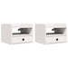Noptieră 2 pcs Alb 38 x 36 x 29,5 cm Lemn masiv de pin - WALTI WALTI